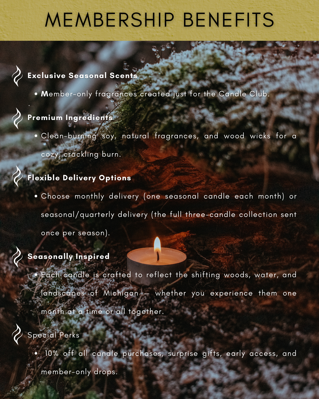 Welcome to the Candle Club! Annual Subscription, Delivered Quarterly