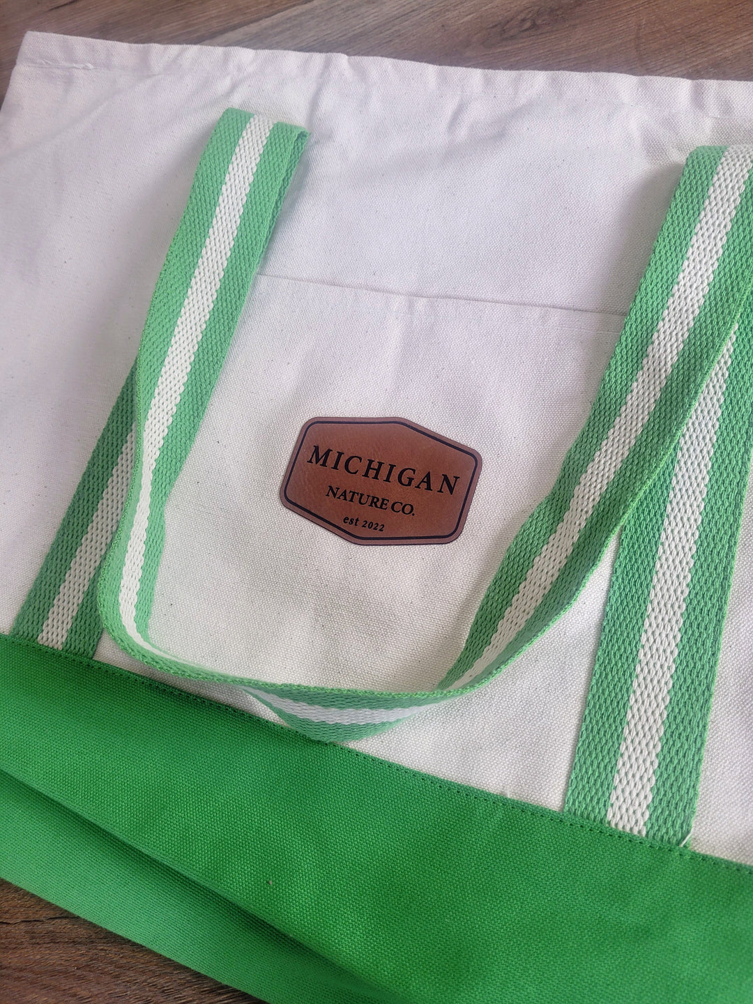 Zippered Canvas Tote Bag