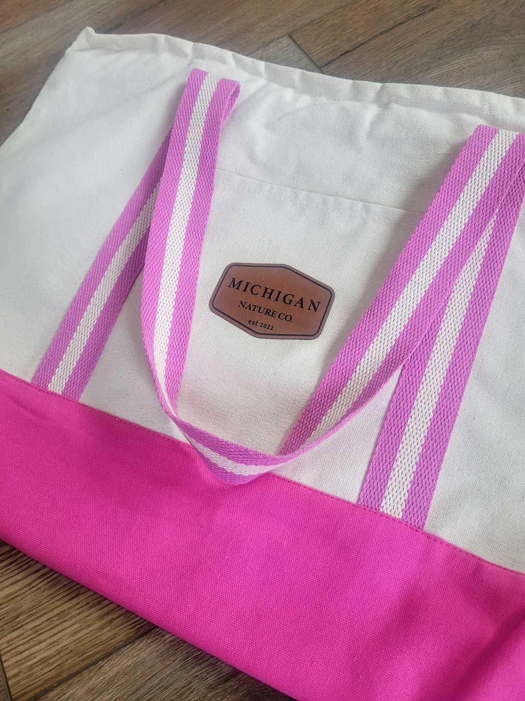 Zippered Canvas Tote Bag