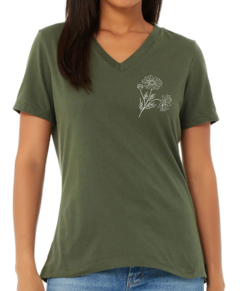 Wildflower Ladies Relaxed V-Neck